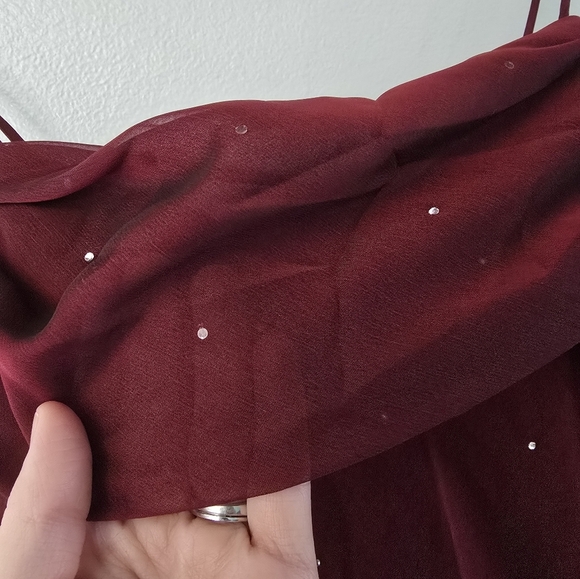 Vintage Betsy Adam Prom Dress Maxi Gown 12 Red Goth 90s Y2K Whimsigoth Vampy - Picture 4 of 12